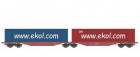 40281 ACME Articulated Container car type Sggmrss 90 of TOUAX loaded with containers